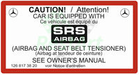 CAUTION car is equipped with SRS AIRBAG Sticker - Sticker