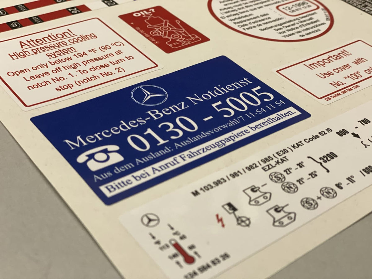 Mercedes-Benz Stickers Classic Cars Stickers Decals Labels – www ...