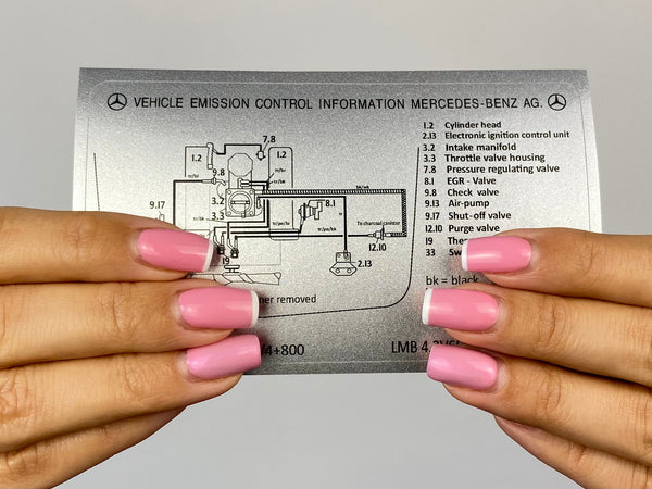 Vehicle Emission Control Information Mercedes-Benz W124 S124 C124 E320 Sticker Label 1245846046 CODE 494+805