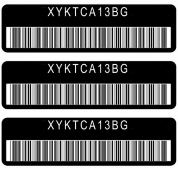 TOYOTA Anti-Theft Set of 3 pcs VIN# Number Code Label Sticker For All Models