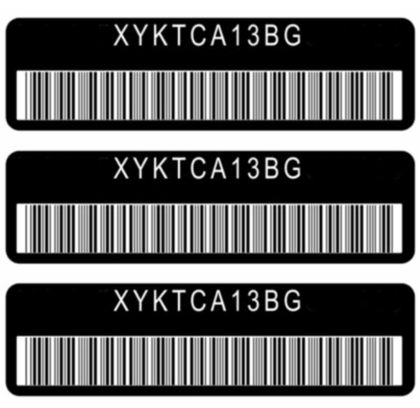 Anti-Theft 1 Set of 3 pcs VIN# Number Code Sticker Label For PORSCHE A ...