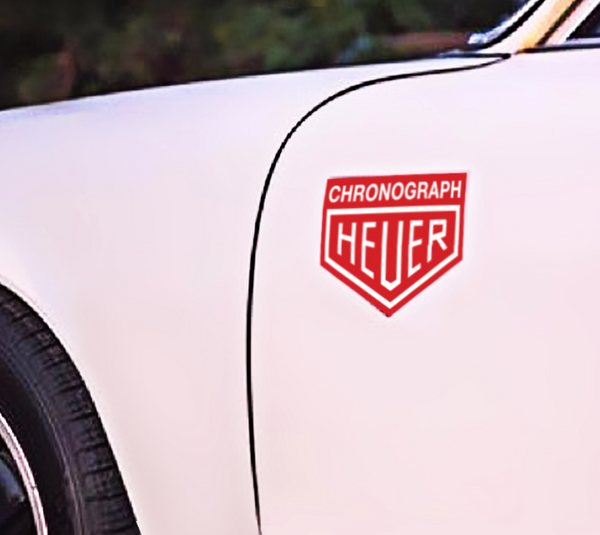 Chronograph Heuer Car Decal Red Sticker Label For PORSCHE – www