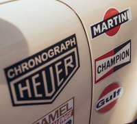 Chronograph Heuer Car Decal Red Sticker Label For PORSCHE