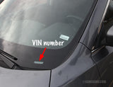 Windscreen VIN# Number Label Sticker For GMC All Models