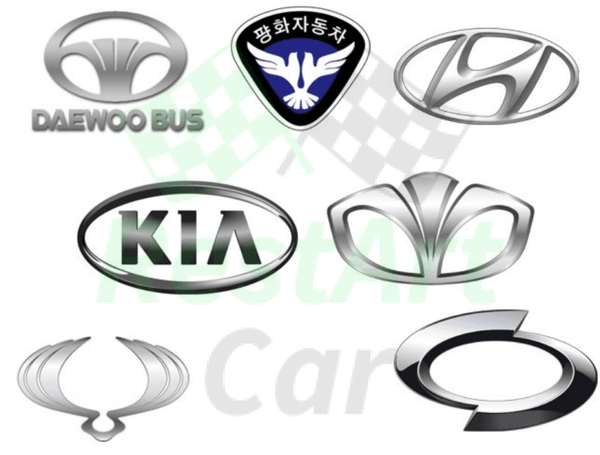 List of KOREAN Car BRANDS Symbols Logos Decal Set