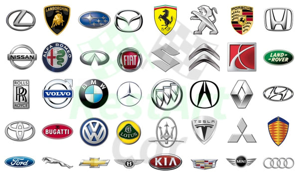 List of MOST POPULAR Car BRANDS SYMBOLS LOGOS Decal Set