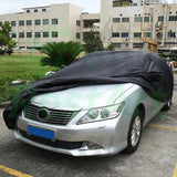 Universal Black Breathable Waterproof Fabric Car Cover w 