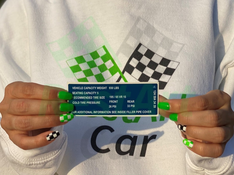 Vehicle Capacity Weight 930 LBS 96x35mm Label Sticker Mercedes-Benz 12 ...