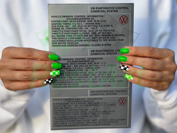 Vw Data Sticker VW Decals & Stickers & Labels – www.restartcar.eu
