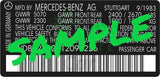 VIN code Plate Sticker Label For HONDA Motorcycles All 