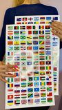 World Flags Decal Set 210 Stickers Travel Planner For Cars 