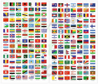 World Flags Decal Set 210 Stickers Travel Planner For Cars 